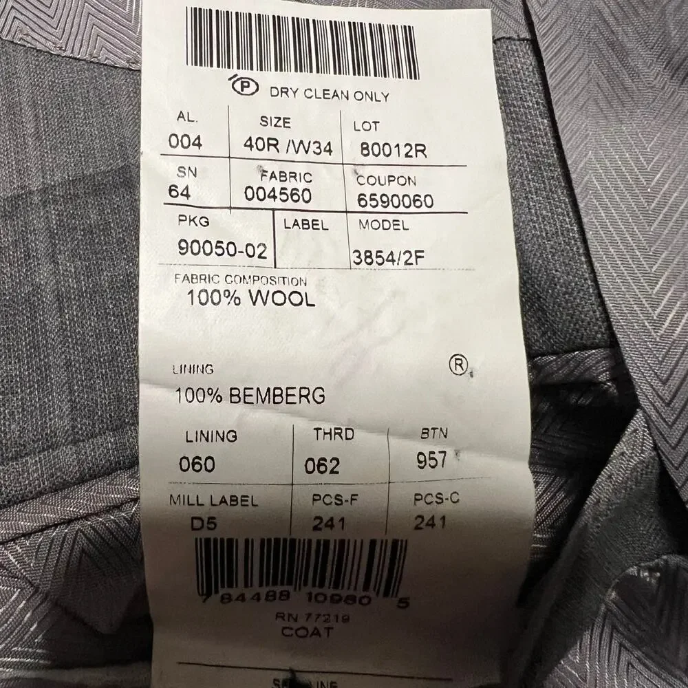 Lanificio T. G. Di Fabio Blazer Mens 40R Italy Wool Suit Sport Coat Striped
